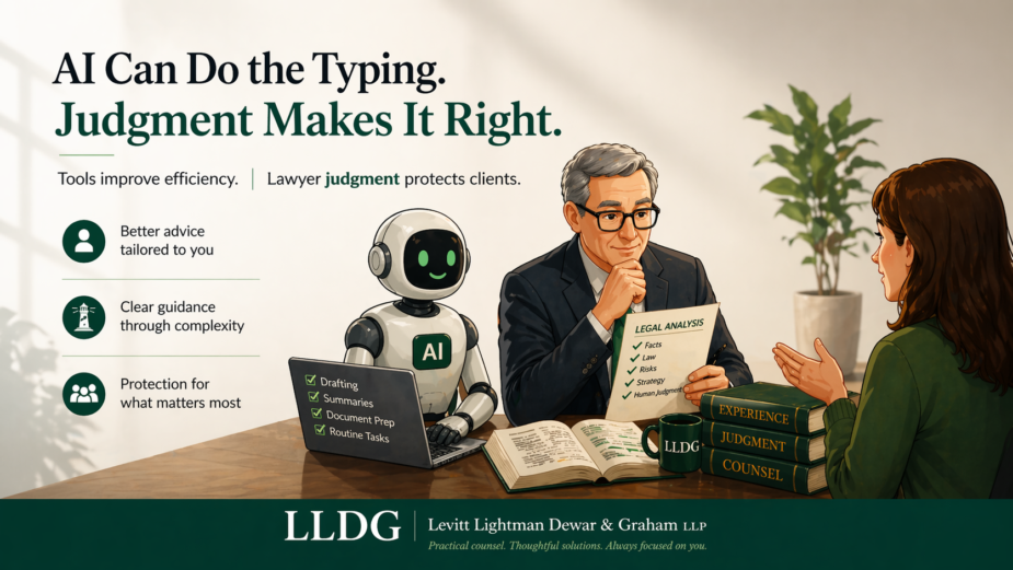 AI can draft but lawyer judgement makes the difference.